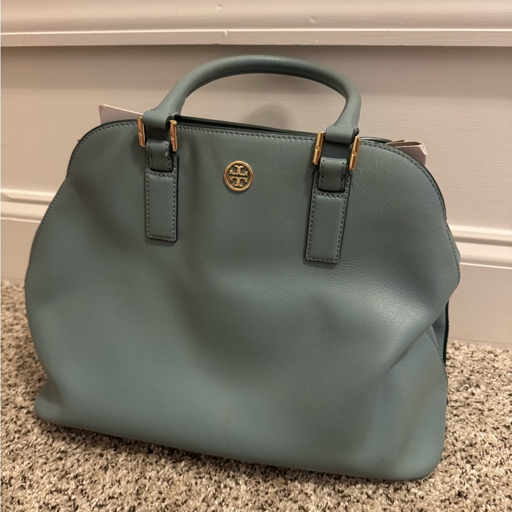 Like New Tory Burch Robinson Dome Satchel Teal